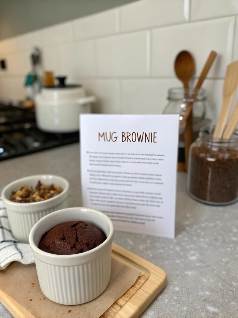5-Minute Mug Brownie Recipe (Single Serve!)