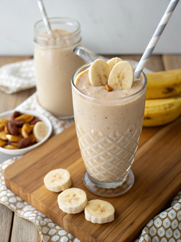 5-Minute Peanut Butter Banana Smoothie Recipe