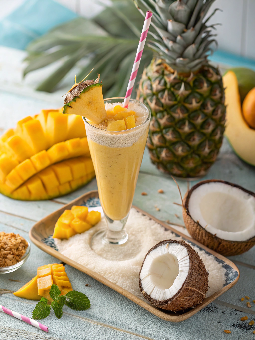 5-Minute Tropical Mango Berry Smoothie Recipe