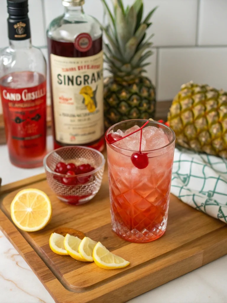 Classic Singapore Sling Cocktail in 5 Minutes