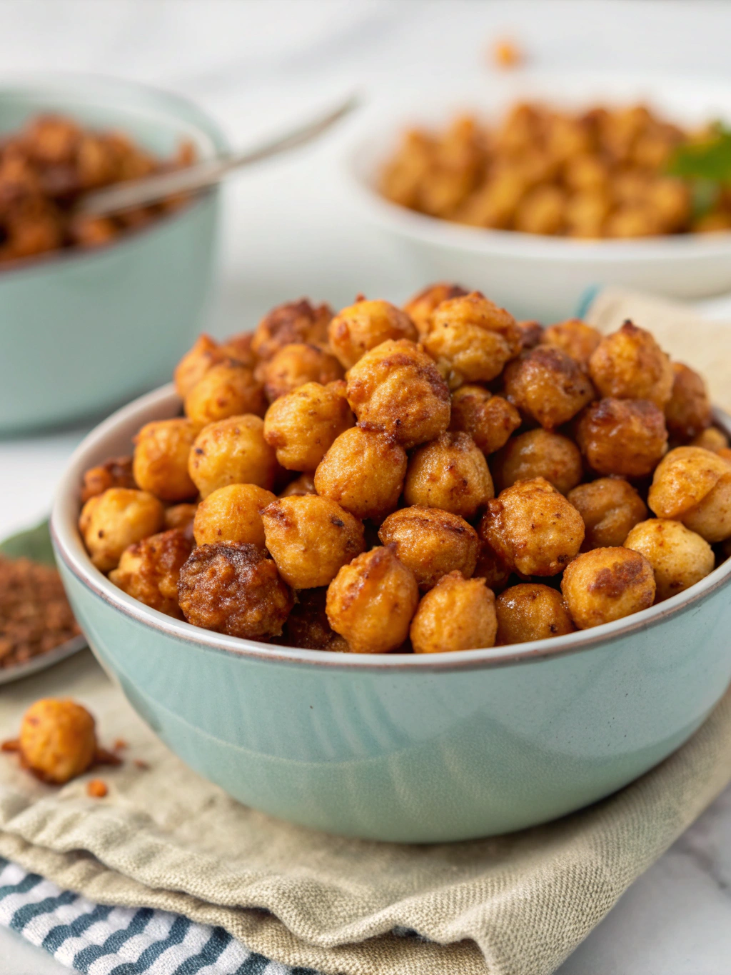 Crispy Garlic Parmesan Roasted Chickpeas Recipe
