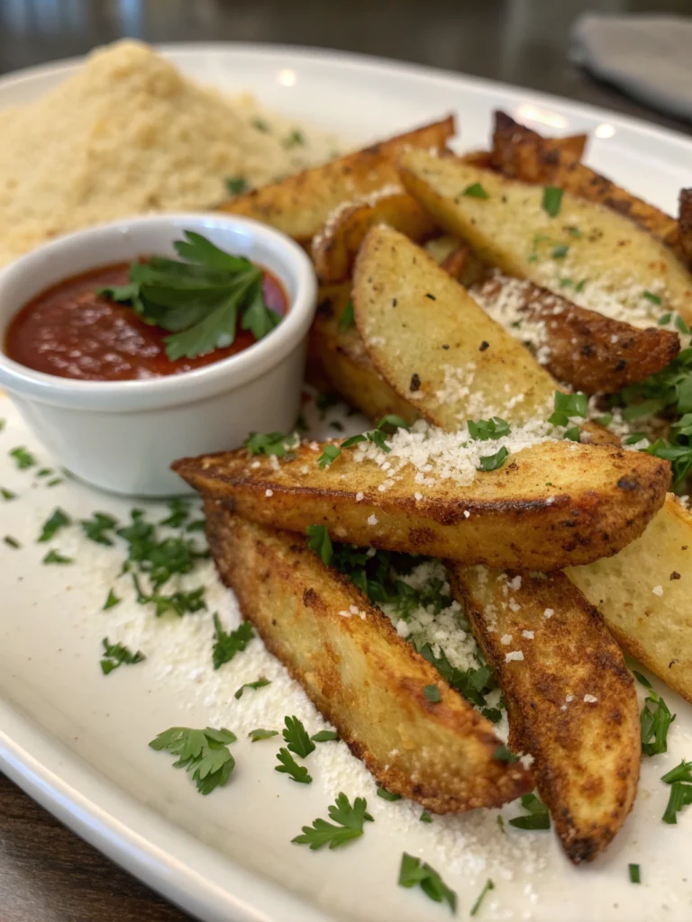 Crispy Parmesan Potato Wedges in 20 Minutes