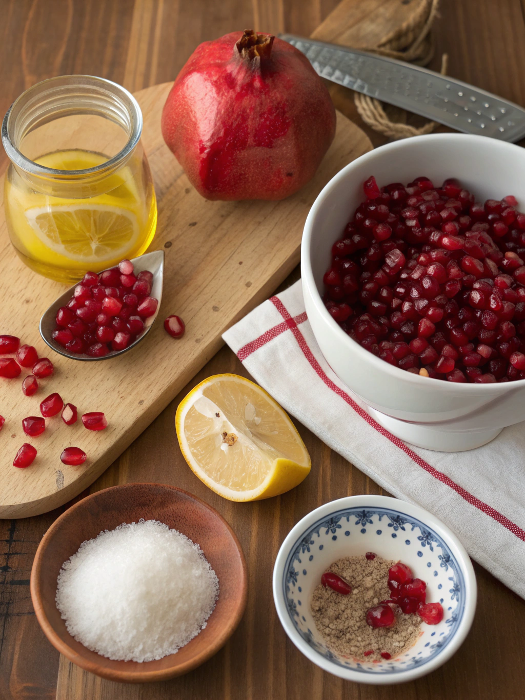 Ingredients for Easy 15-Minute Homemade Pomegranate Jelly Recipe