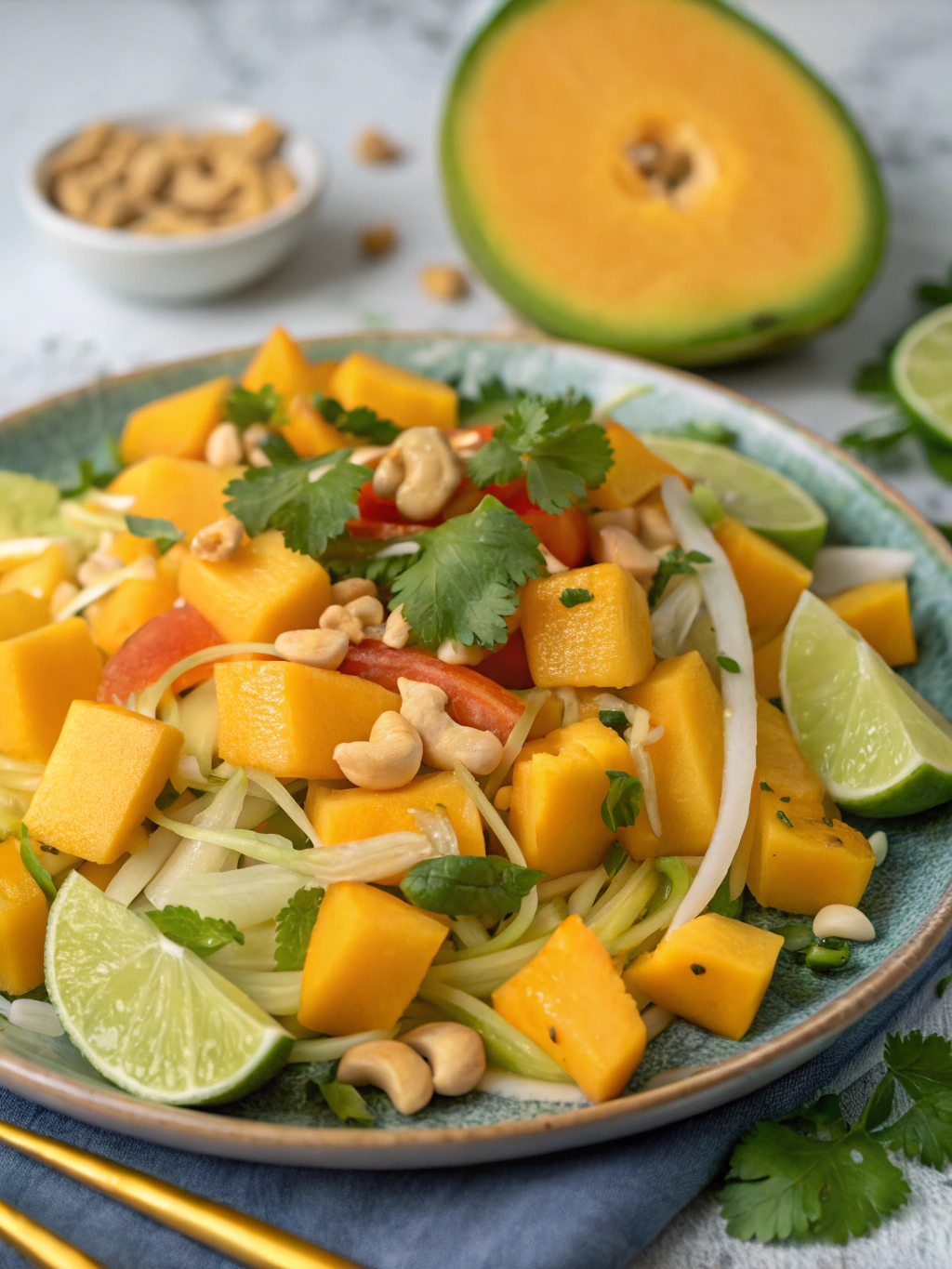 Easy 15-Minute Mango Papaya Salad Recipe