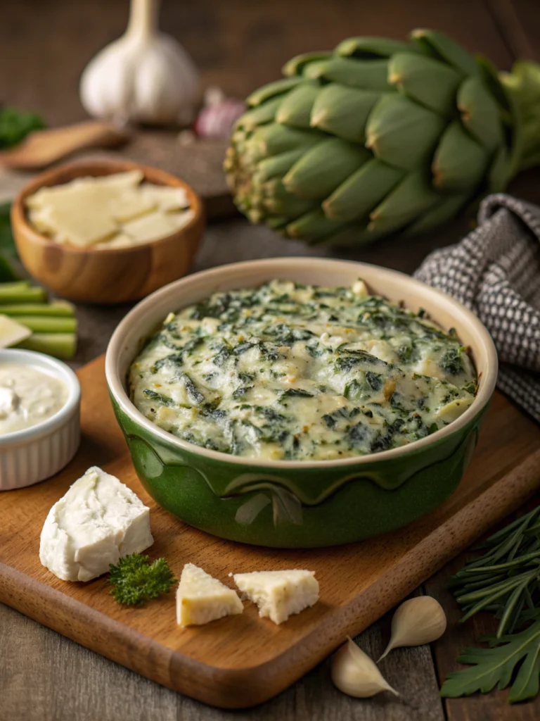 Easy 15-Minute Spinach Artichoke Dip Recipe