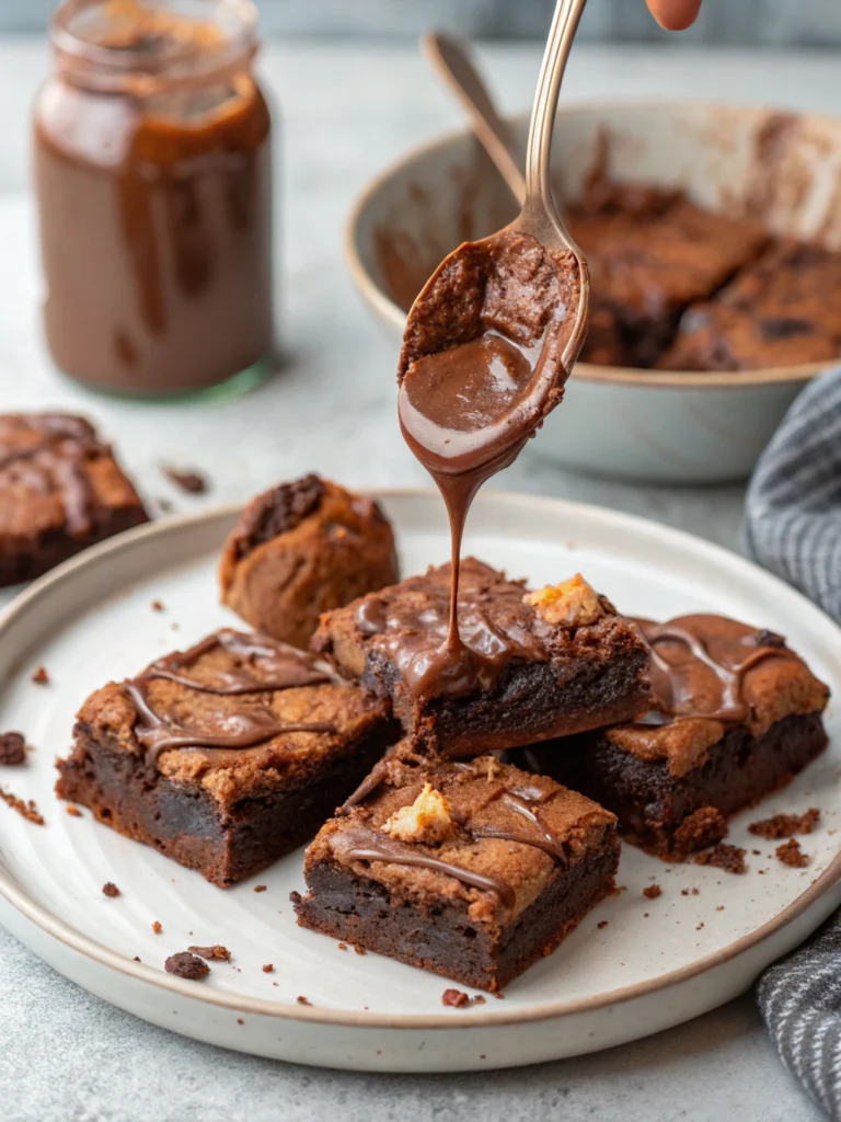 Easy 3-Ingredient Nutella Brownies in 20 Minutes