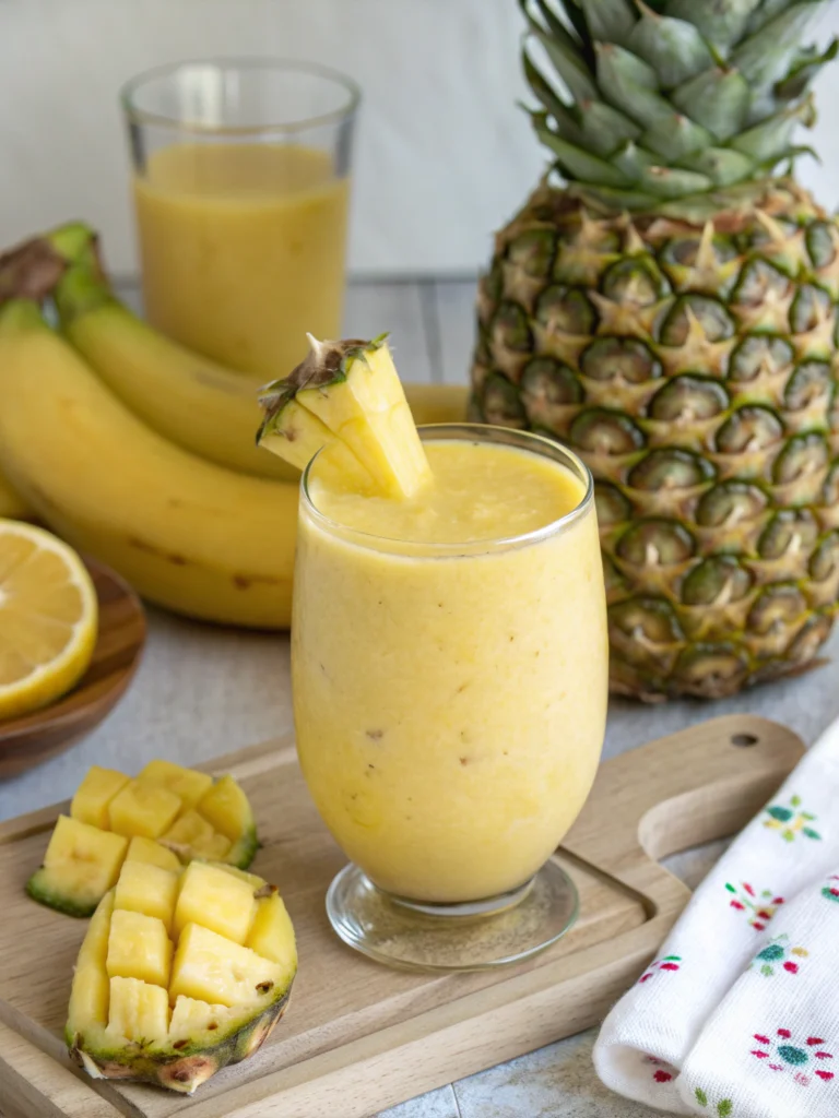 Easy 5-Minute Pineapple Banana Smoothie Recipe