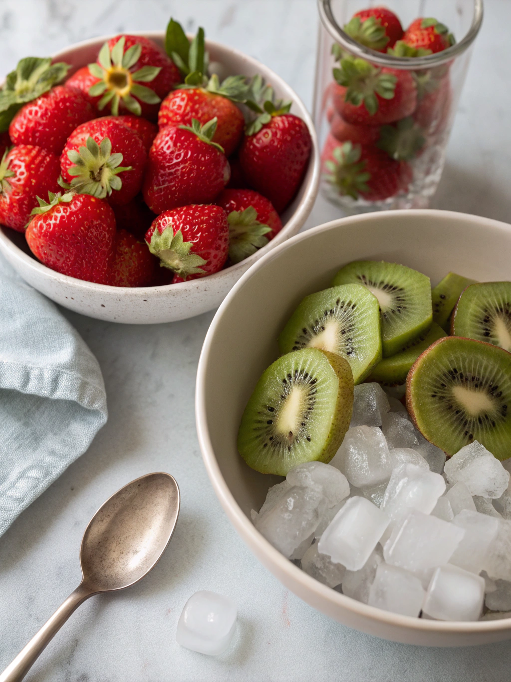 Ingredients for Strawberry Kiwi Slush