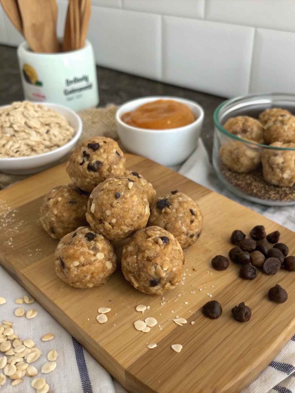 Ingredients for peanut butter oat balls