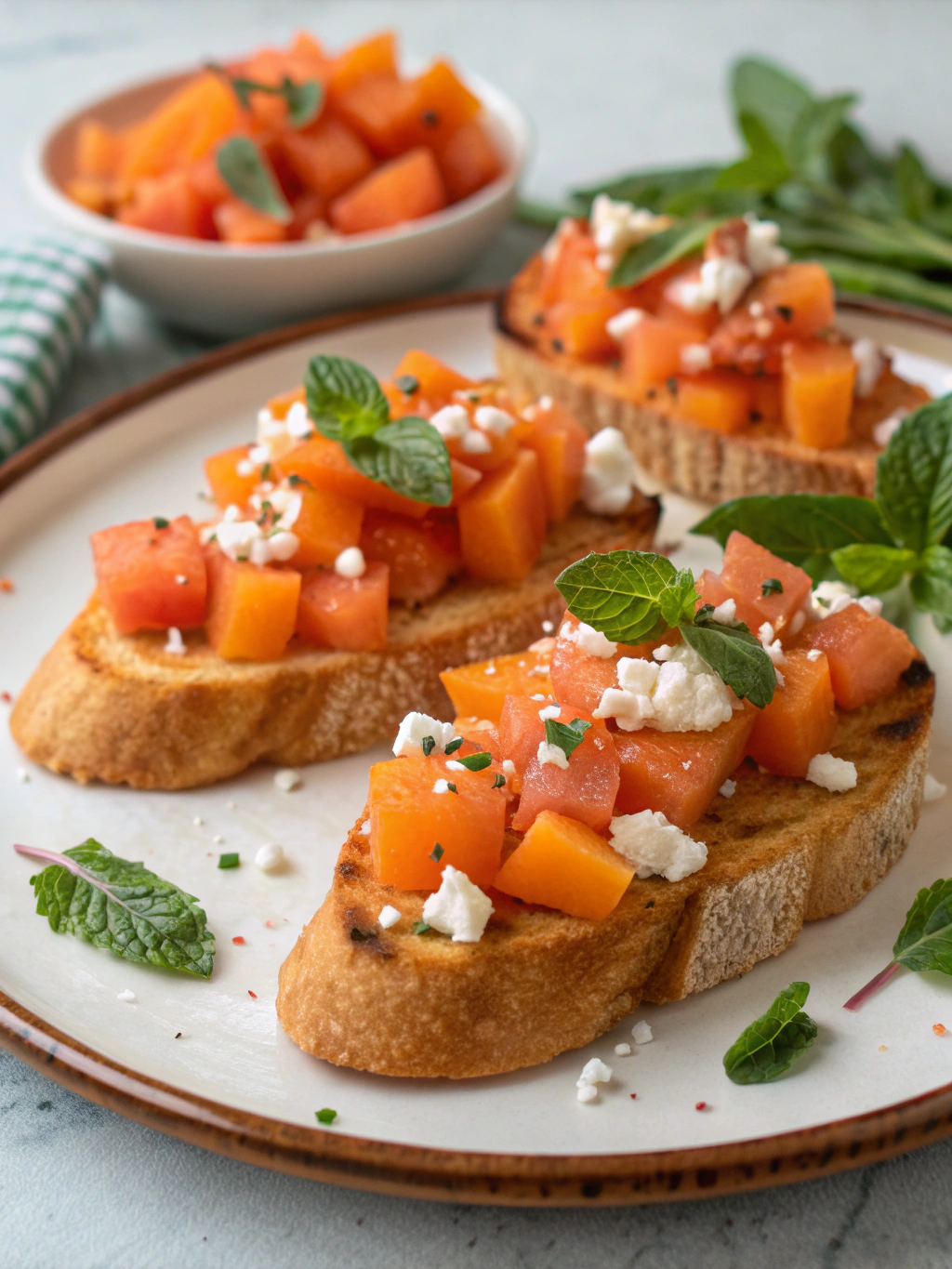 Easy Papaya Bruschetta Recipe in 20 Minutes