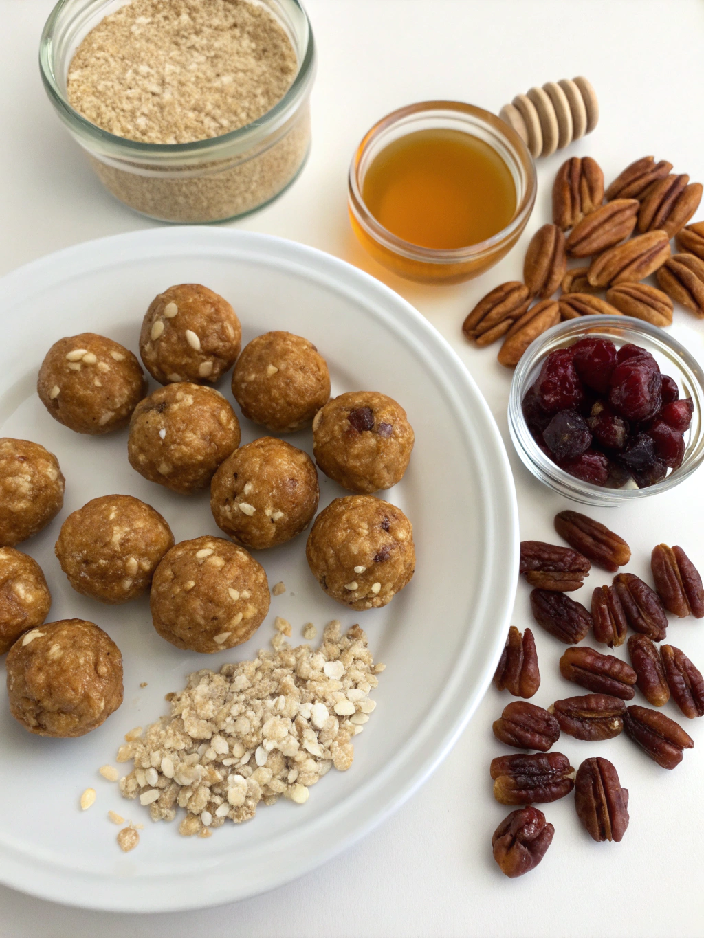 Ingredients for Pecan Pie Energy Bites