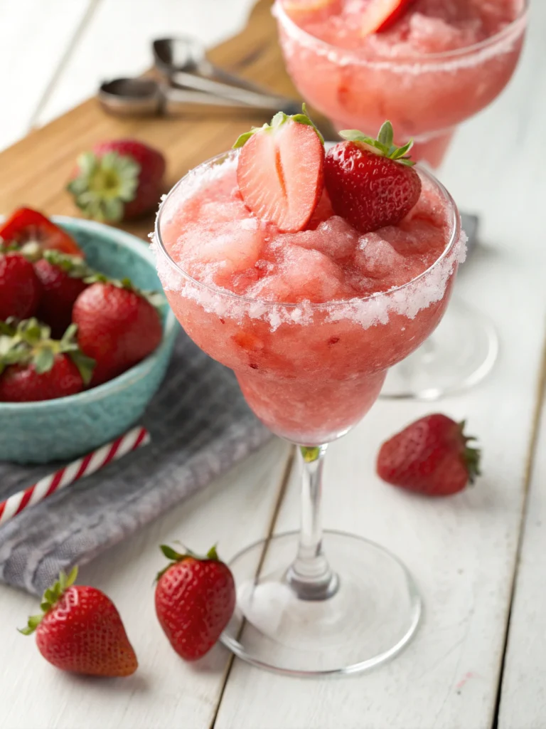 Easy Virgin Strawberry Daiquiri (5 Minutes!)