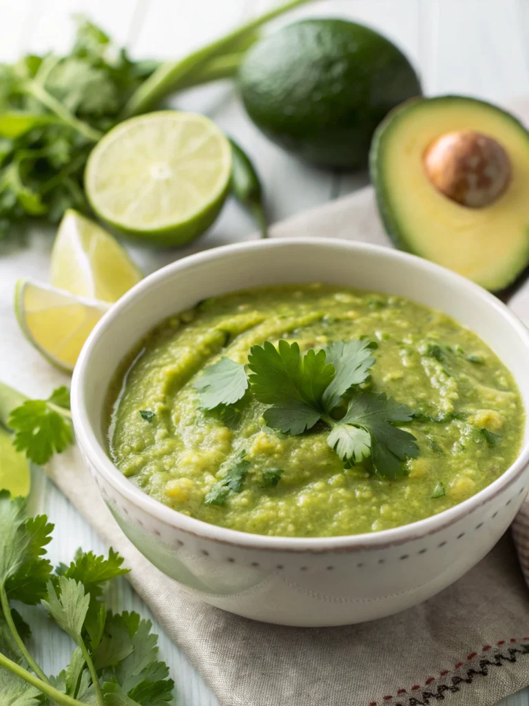 Fresh Avocado Tomatillo Salsa in 15 Minutes