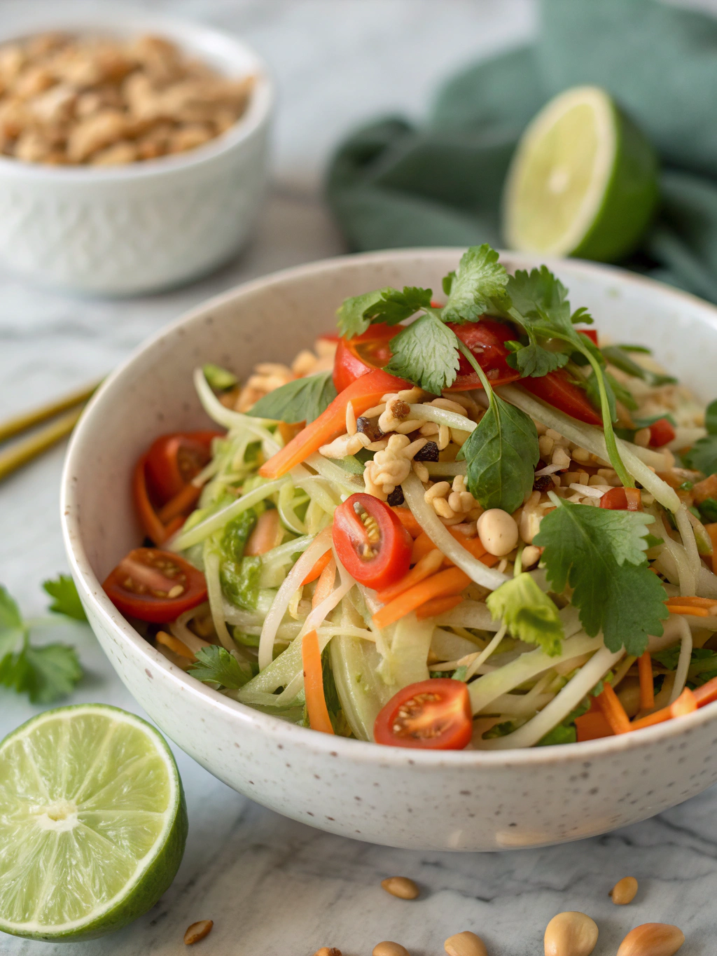 Fresh Green Papaya Salad in Just 20 Minutes