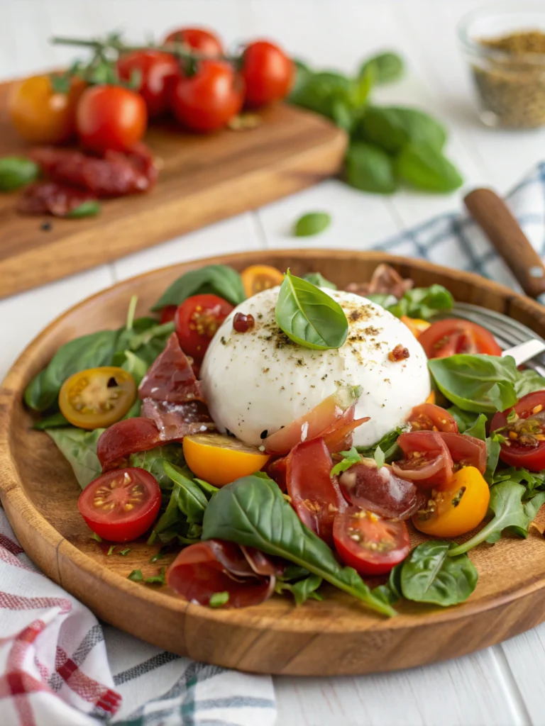 Fresh Summer Salad with Burrata & Nectarines