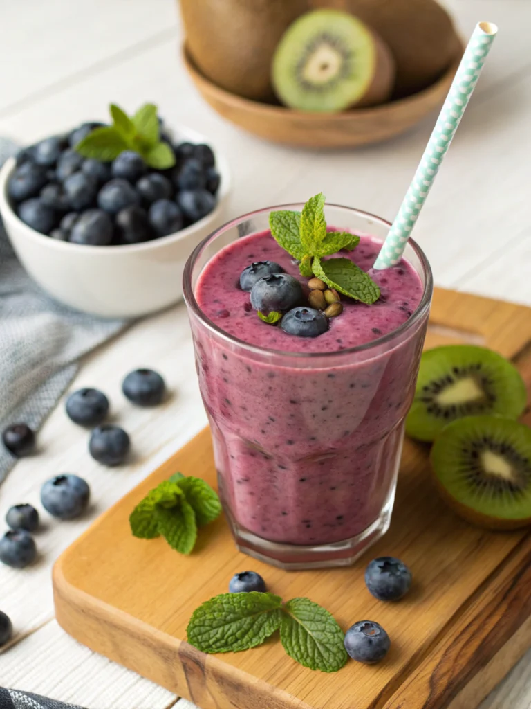 Heart-Healthy Blueberry Smoothie (10 Minutes!)