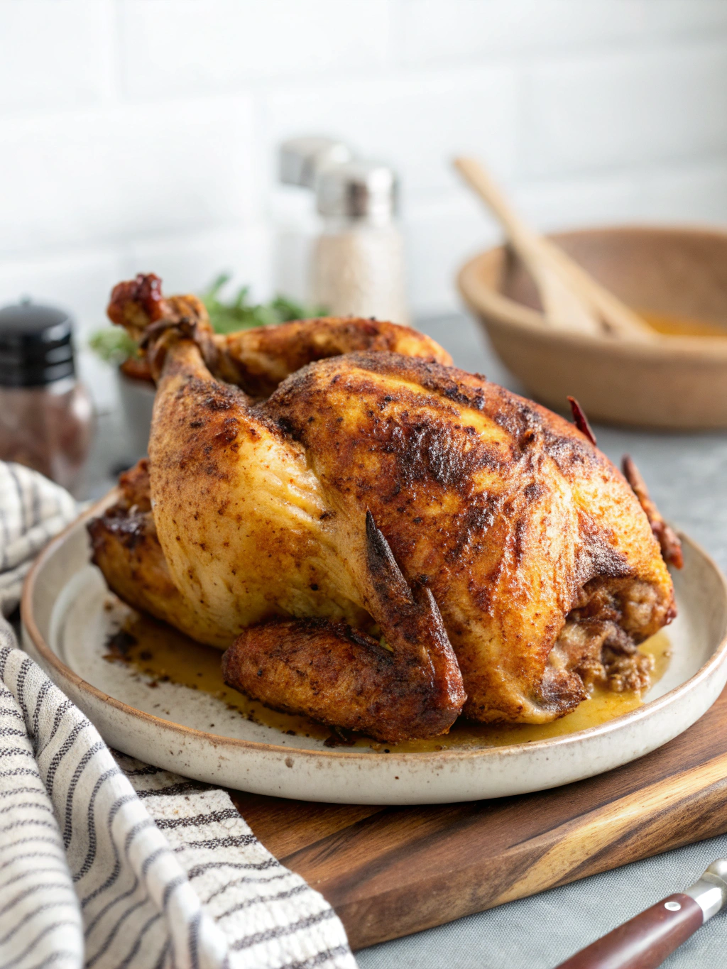 Ninja Foodi Whole Chicken in 25 Minutes (Juicy!)