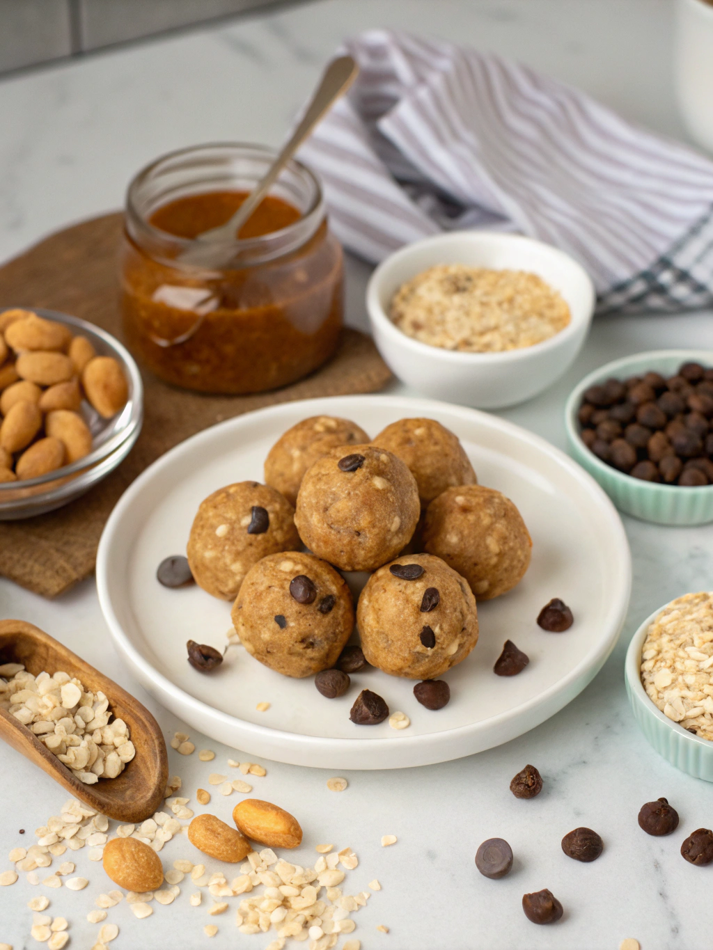 Ingredients for No-Bake Peanut Butter Energy Balls