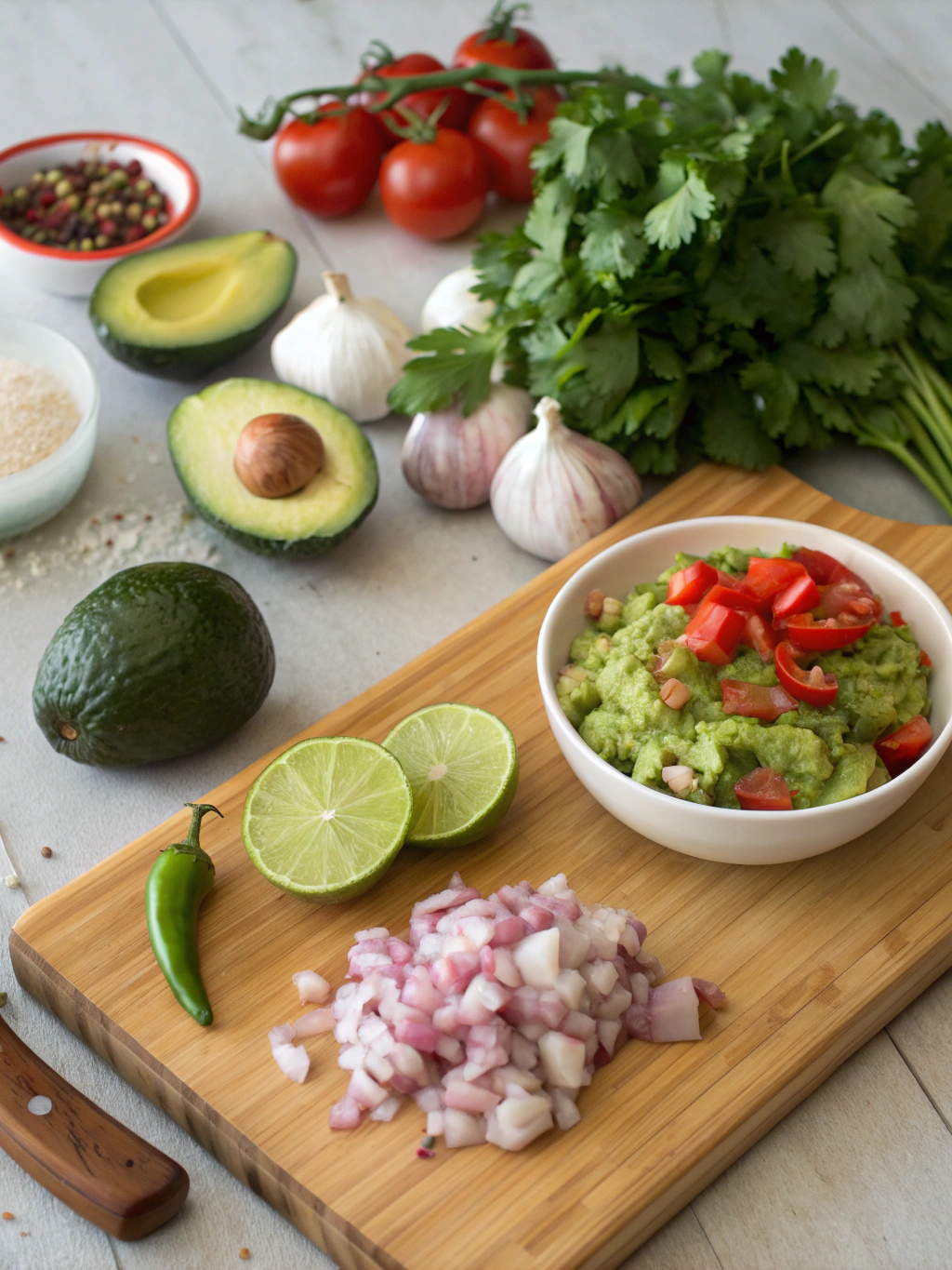 Quick 10-Minute Authentic Mexican Guacamole ingredients