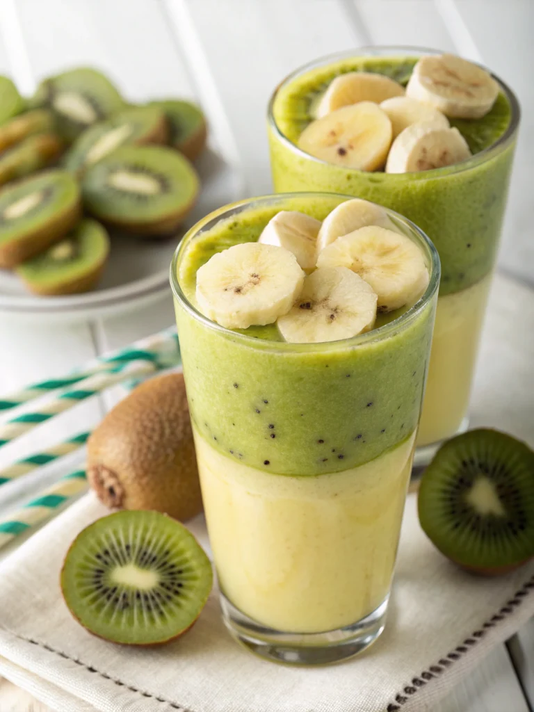 Quick 10-Minute Kiwi Banana Apple Smoothie