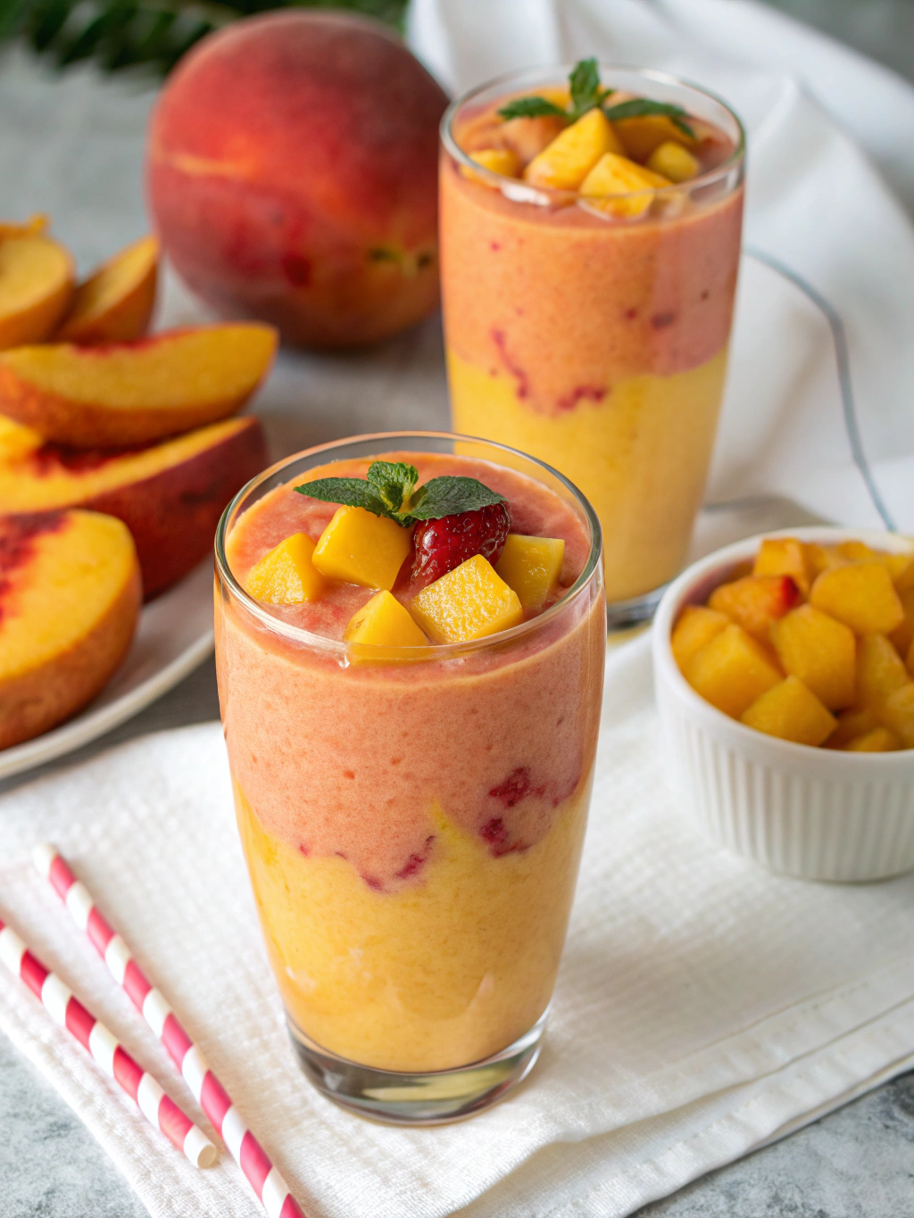 Quick 5-Minute Mango Peach Smoothie Recipe