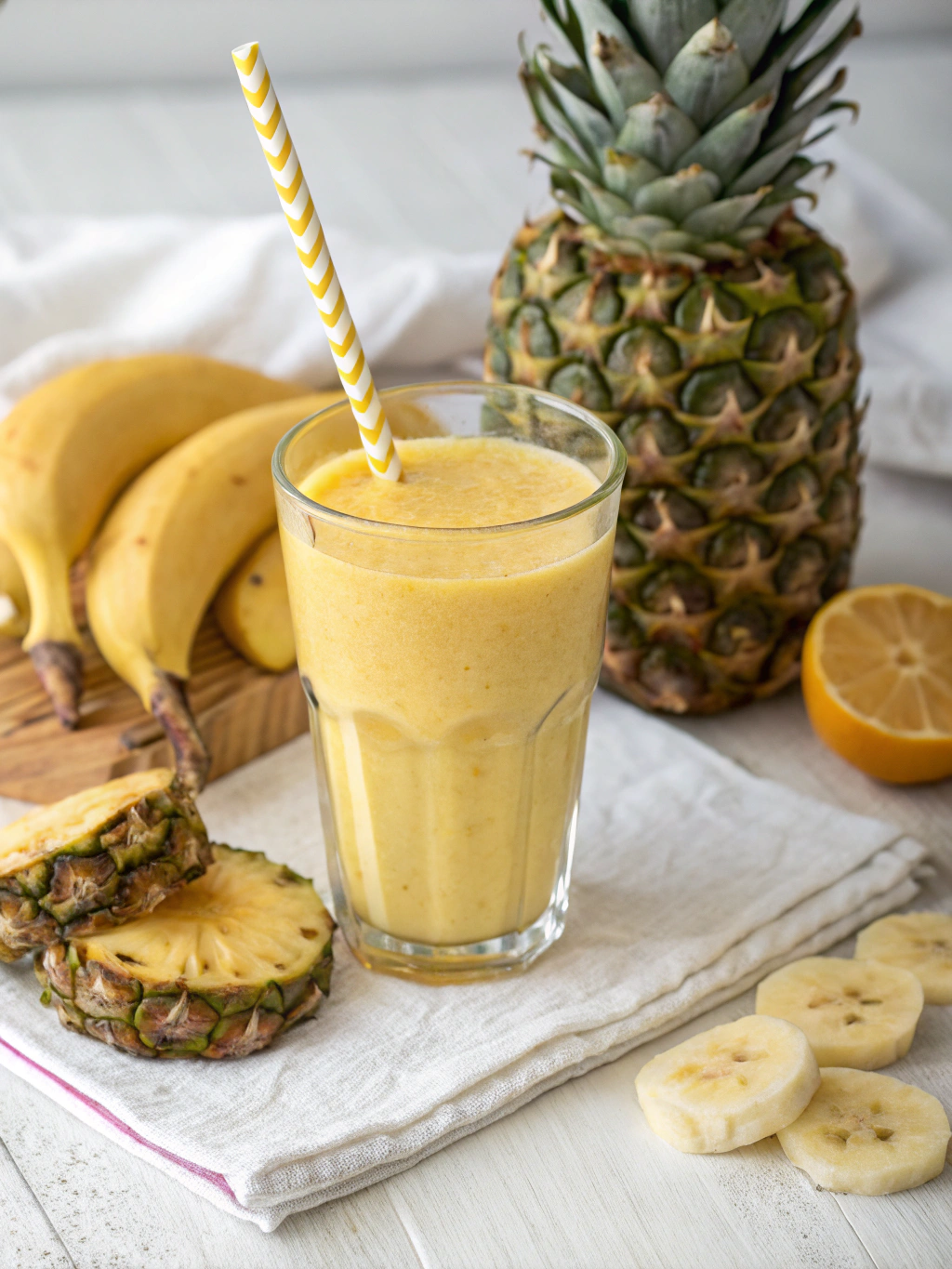 Quick 5-Minute Pineapple Banana Smoothie Recipe