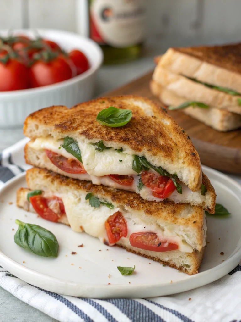 Quick Caprese Grilled Cheese (10-Minute Gourmet!)