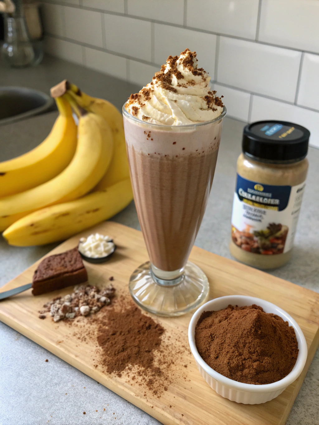 Quick Chocolate Peanut Butter Protein Shake