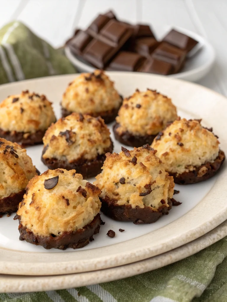 Quick No-Bake Chocolate Coconut Macaroons (20 Min!)