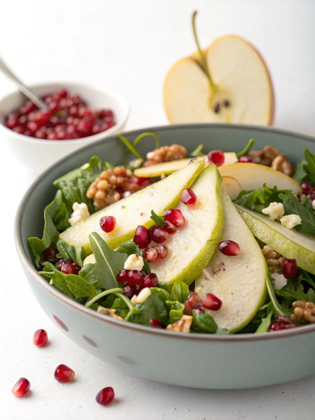 Quick Pear Pomegranate Salad in 12 Minutes