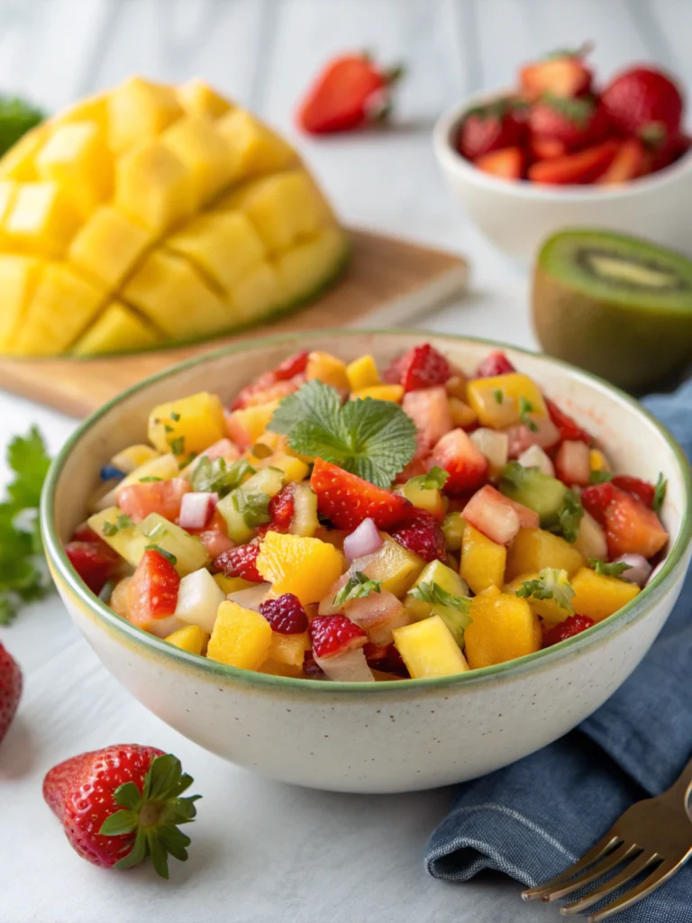 Sweet Fruit Salsa with Cinnamon Chips in 30 Minutes