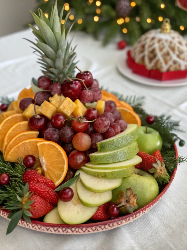 Christmas Tree Fruit Platter (20-Min Holiday Snack!)