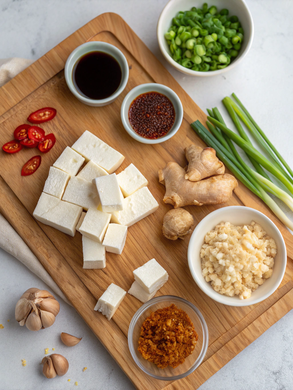 Ingredients for Easy Chinese Tofu Recipe