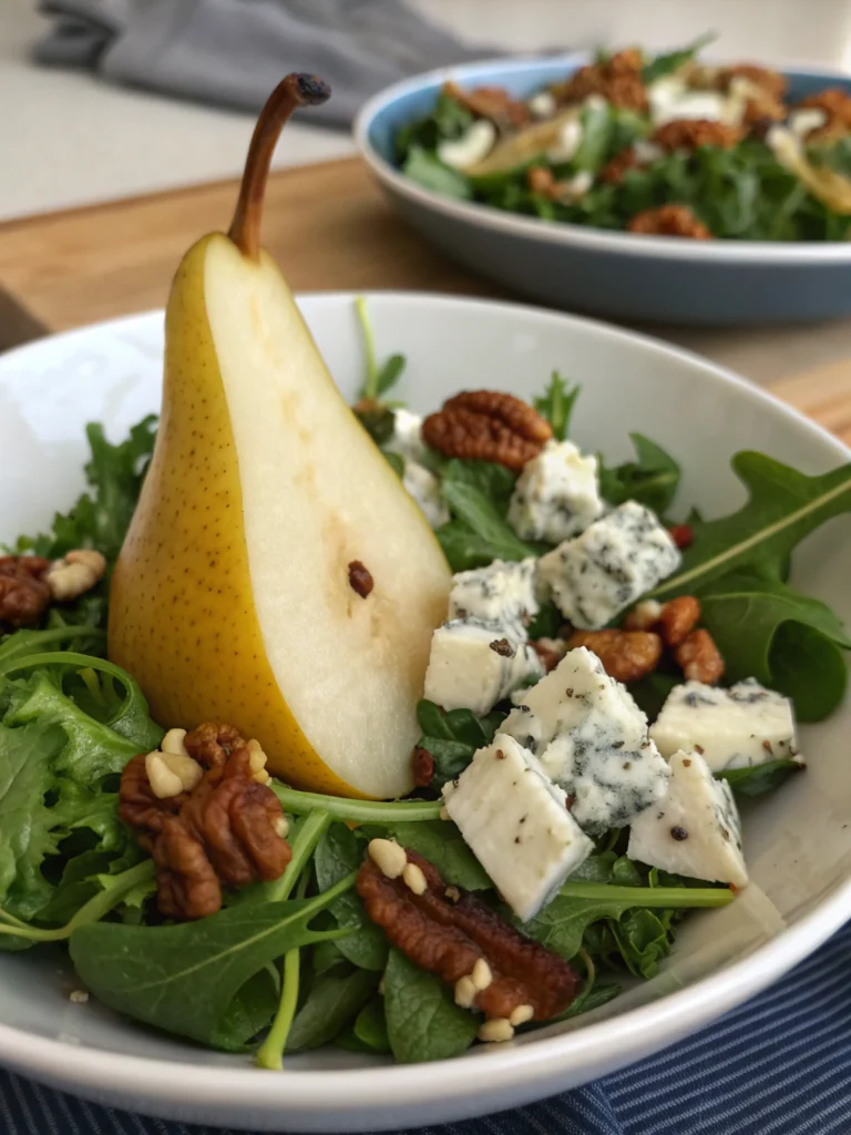 Easy 15-Minute Pear Blue Cheese Salad Recipe