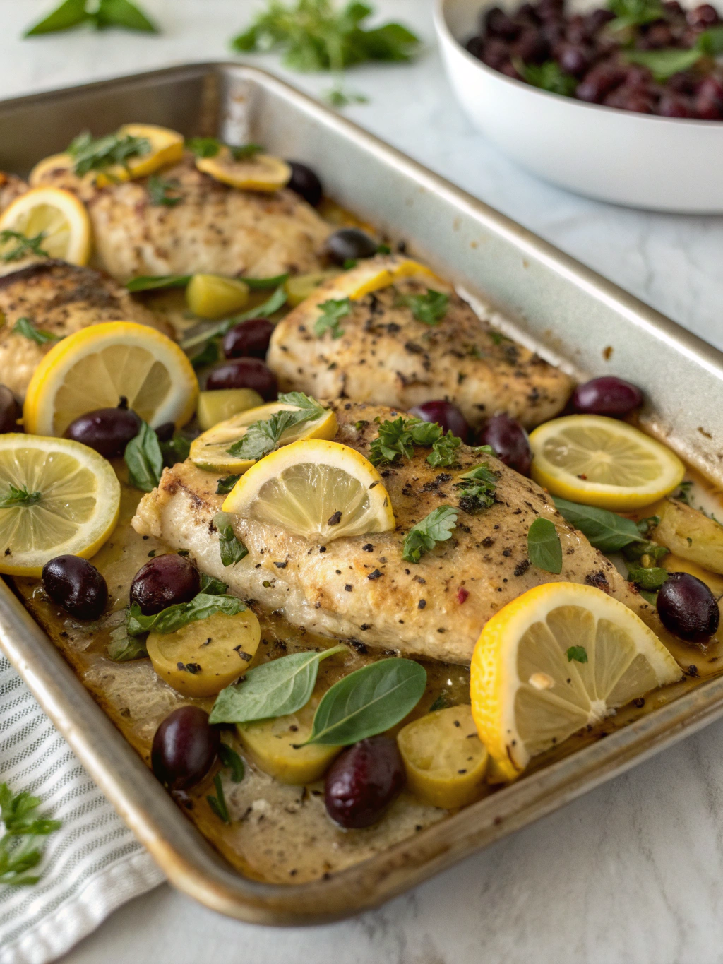 Easy 30-Minute Sheet Pan Greek Chicken Dinner
