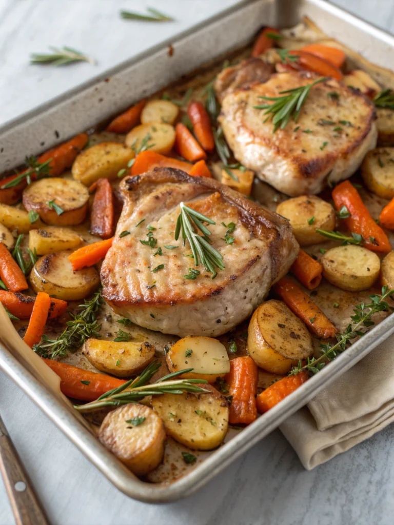 Easy 30-Minute Sheet Pan Pork Chops & Zucchini