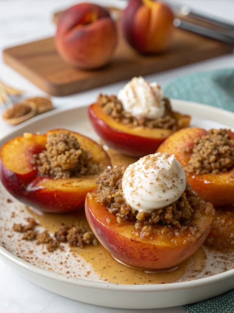 Easy Baked Peaches 'n Cream in 25 Minutes