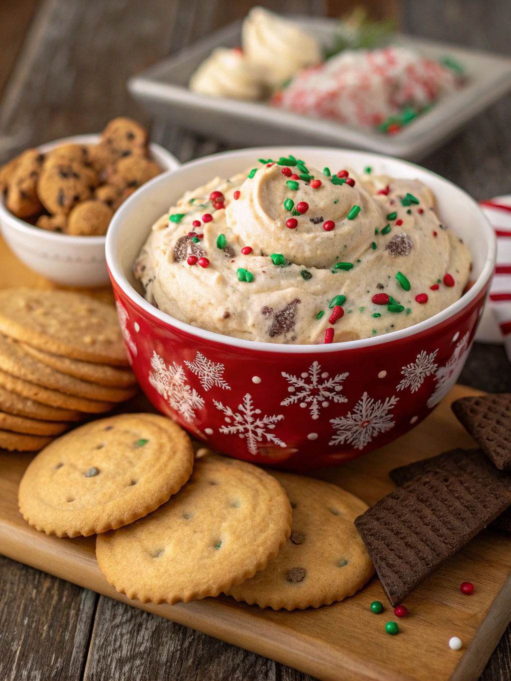 Easy Christmas Cookie Dough Dip (No-Bake!)