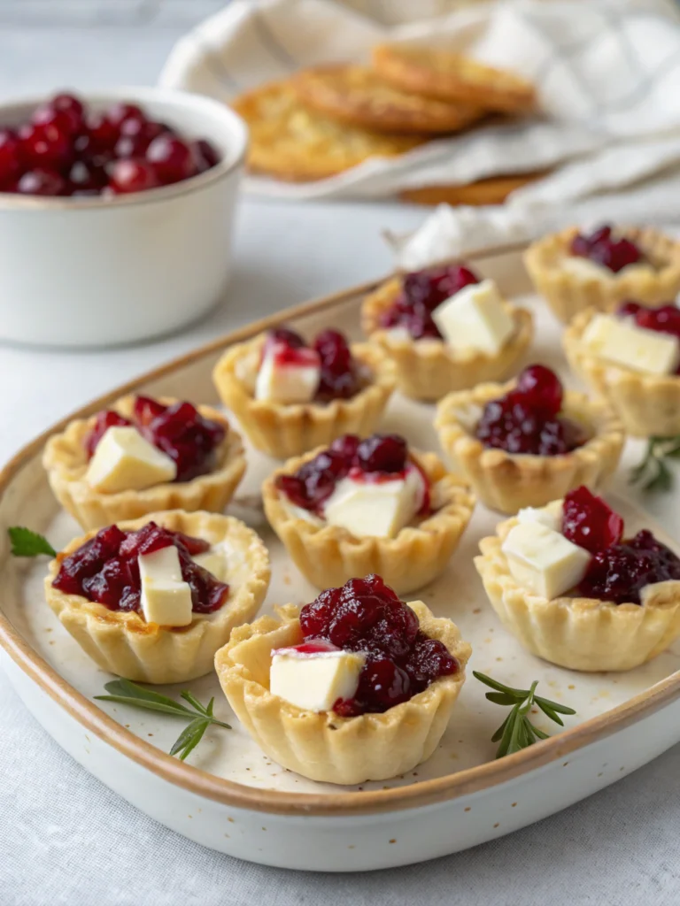 Easy Christmas Cranberry Brie Bites (30-Minute Party Appetizer!)