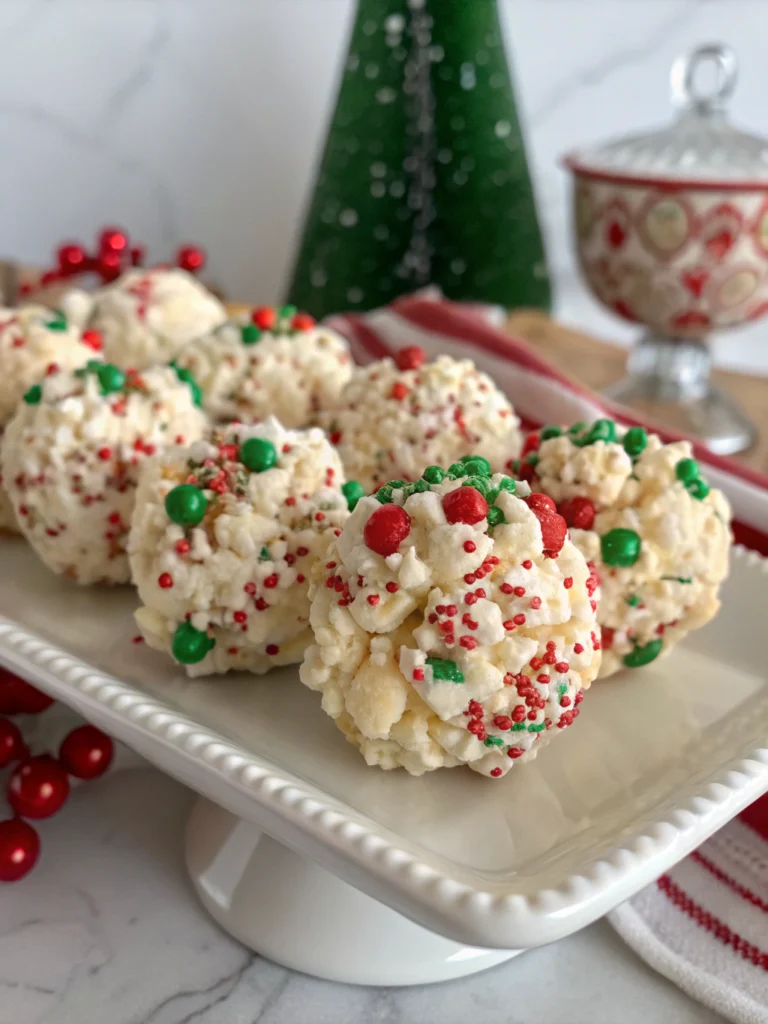 Easy Christmas Popcorn Balls in 30 Minutes