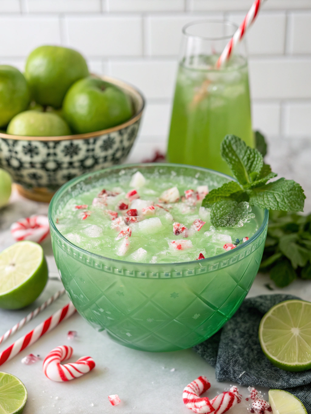 Easy Grinch Punch Recipe (10-Minute Christmas Drink!)