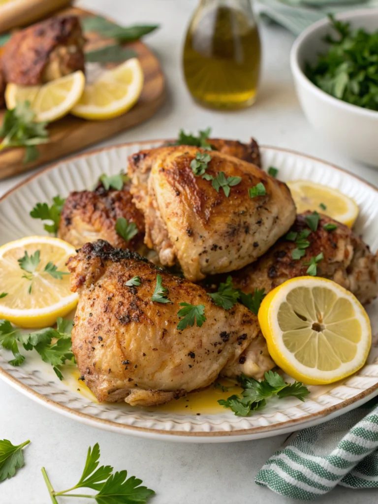 Easy Sheet Pan Greek Chicken Thighs (30 Minutes!)