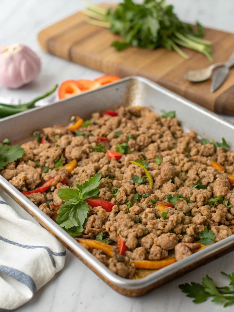 Easy Sheet Pan Ground Turkey and Carrots Recipe