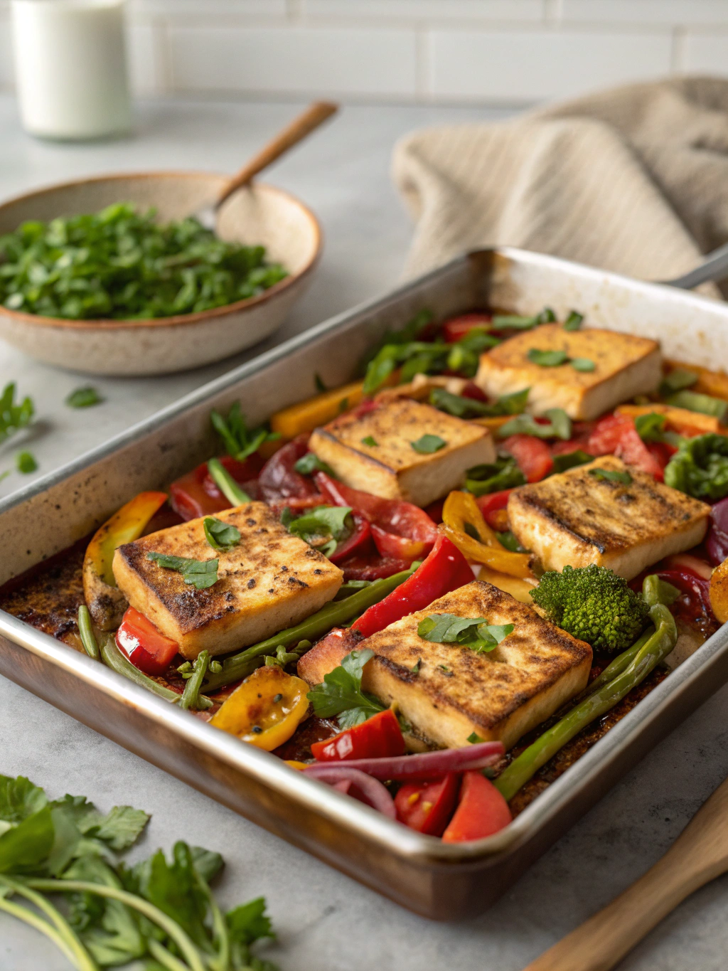 Easy Sheet Pan Tofu & Sweet Potato (30 Minutes!)