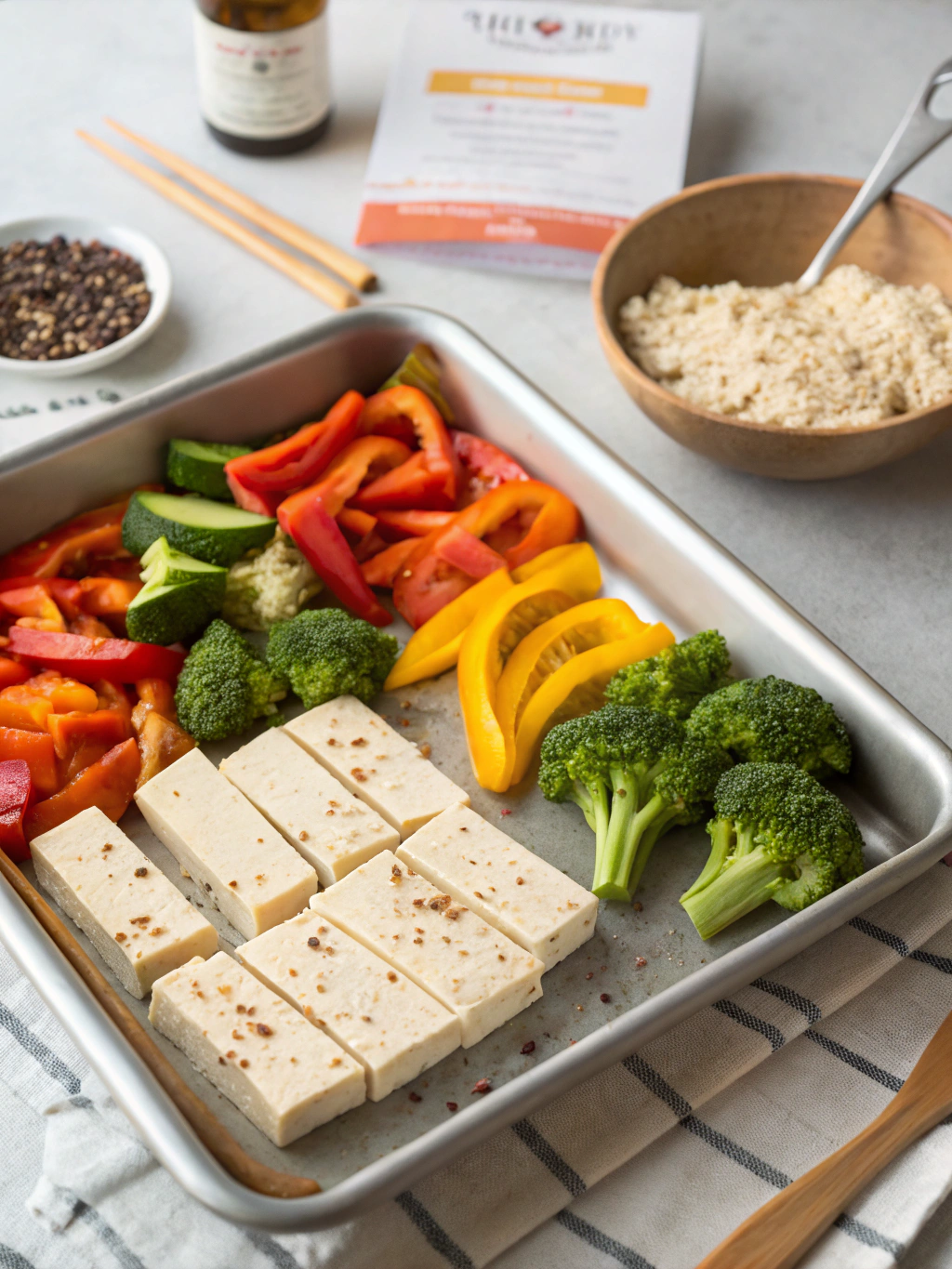 Ingredients for Easy Sheet Pan Tofu and Carrots