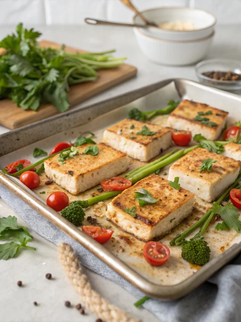 Easy Sheet Pan Tofu and Cauliflower (25 Minutes!)