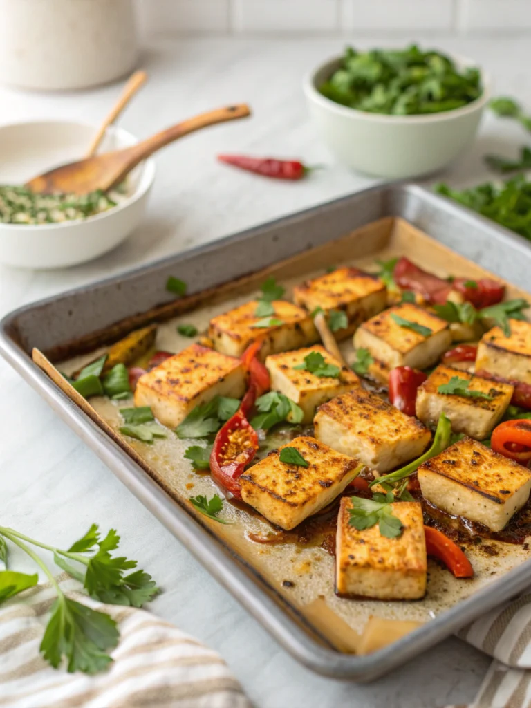 Easy Sheet Pan Tofu and Zucchini in 30 Minutes
