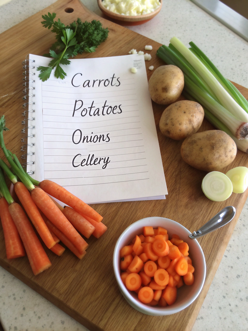 Ingredients for Snowman Soup
