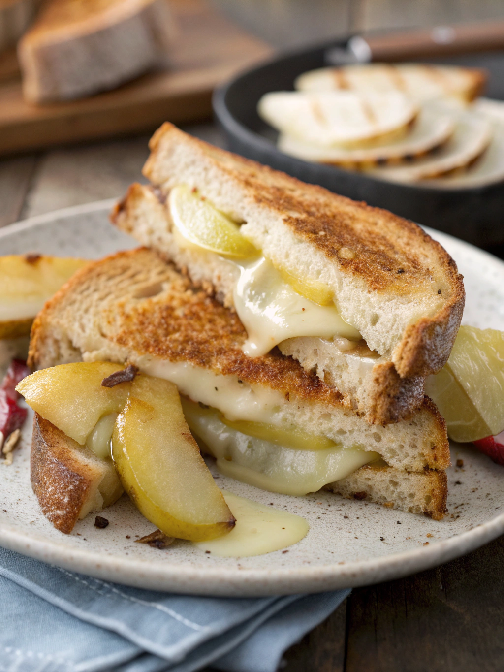 Quick Grilled Brie Pear Sandwich (15 Minutes!)