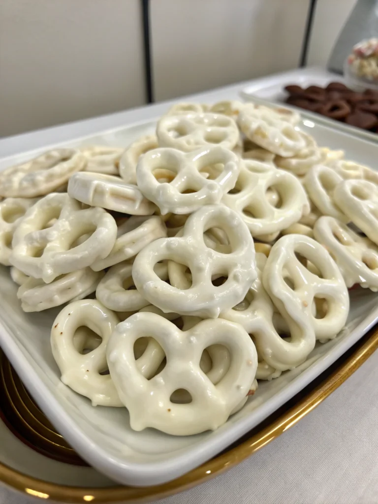 White Chocolate Christmas Pretzels (20-Min Gift!)